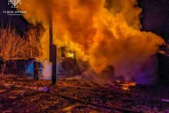 На Шосткинщині через коротке замикання електромережі сталася масштабна пожежа