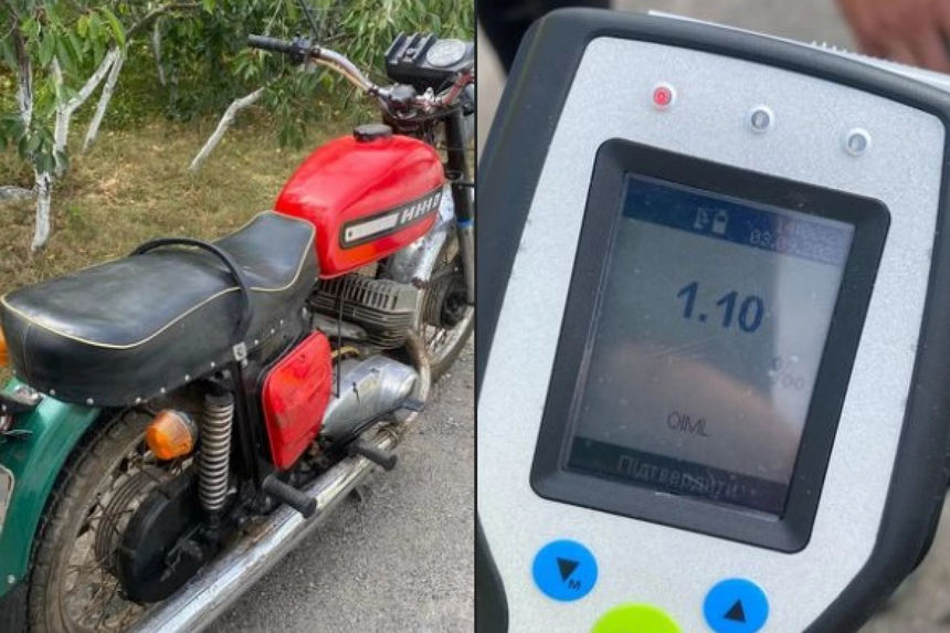 У Хмільницькому районі нетверезий водій мотоцикла отримав 2 протоколи від патрульних